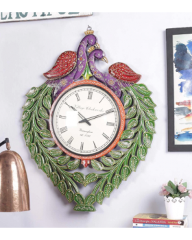 Multicolour Solid Wood Wall Clock